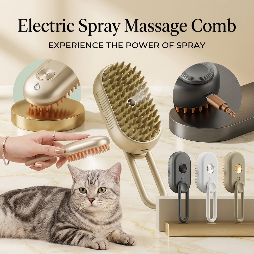Pet grooming brush for cats and dogs