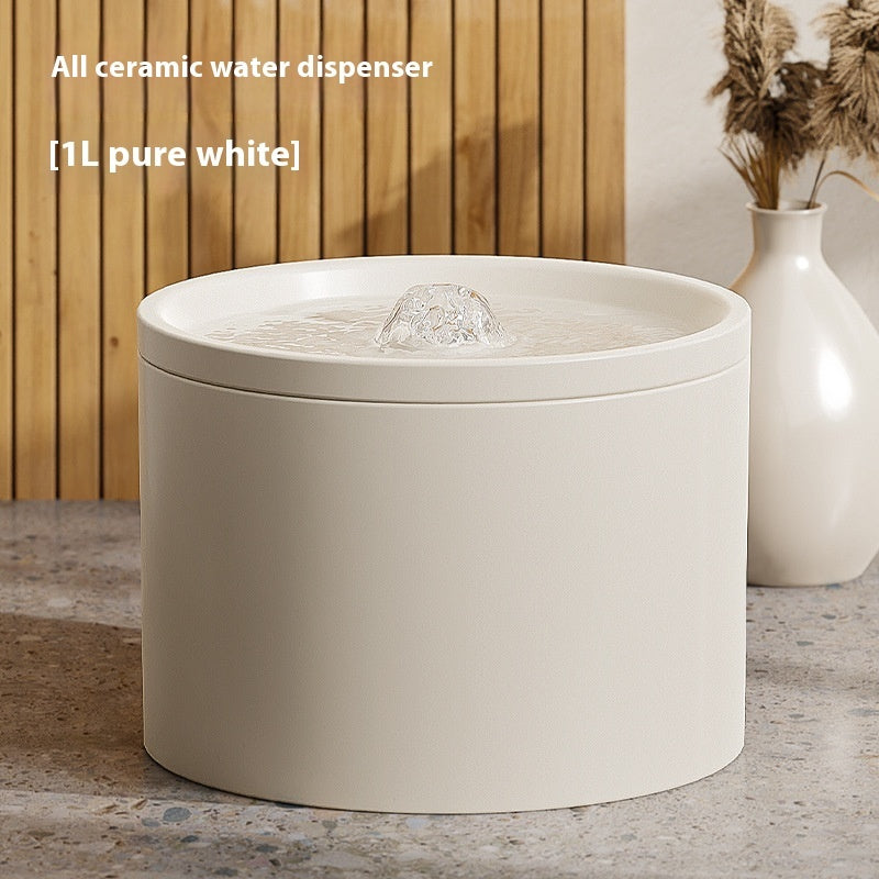 Additional view of Ceramic cat water fountain and replacement filters