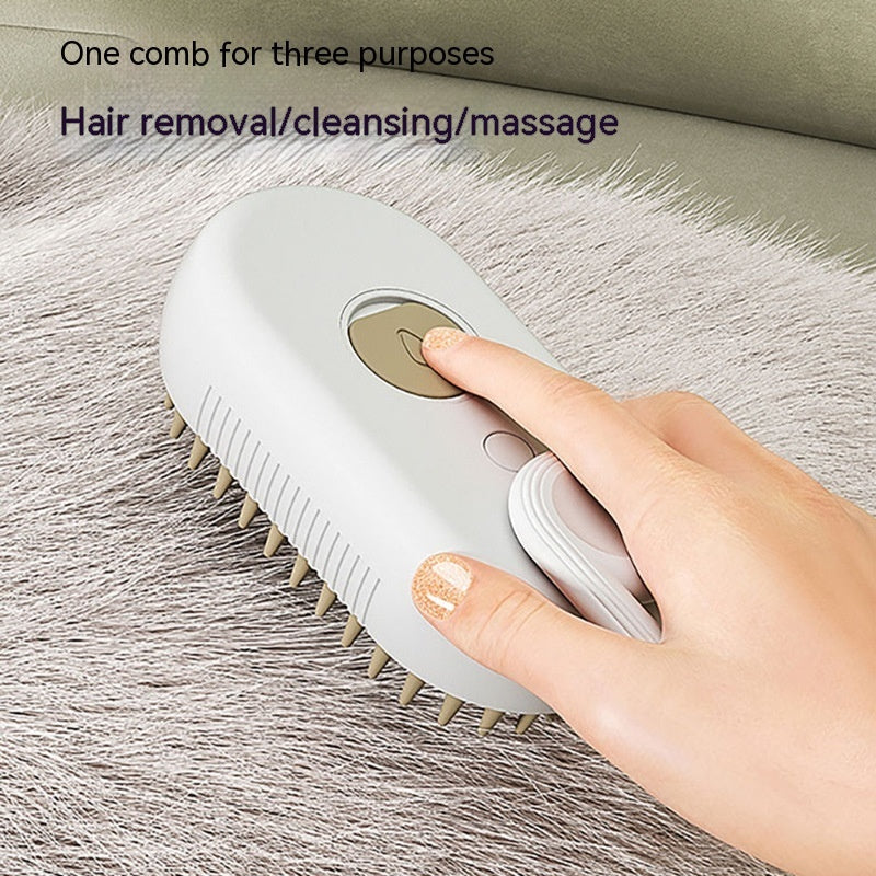 Additional view of SteamCare 3-in-1 pet grooming brush for cats and dogs